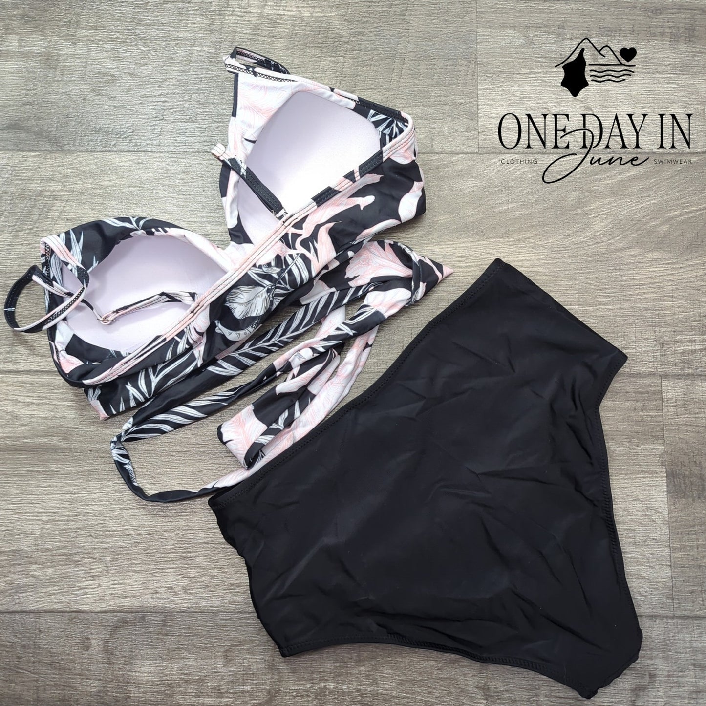 Suuksess Cross Front Tie Wrap High Waist Bikini Size L