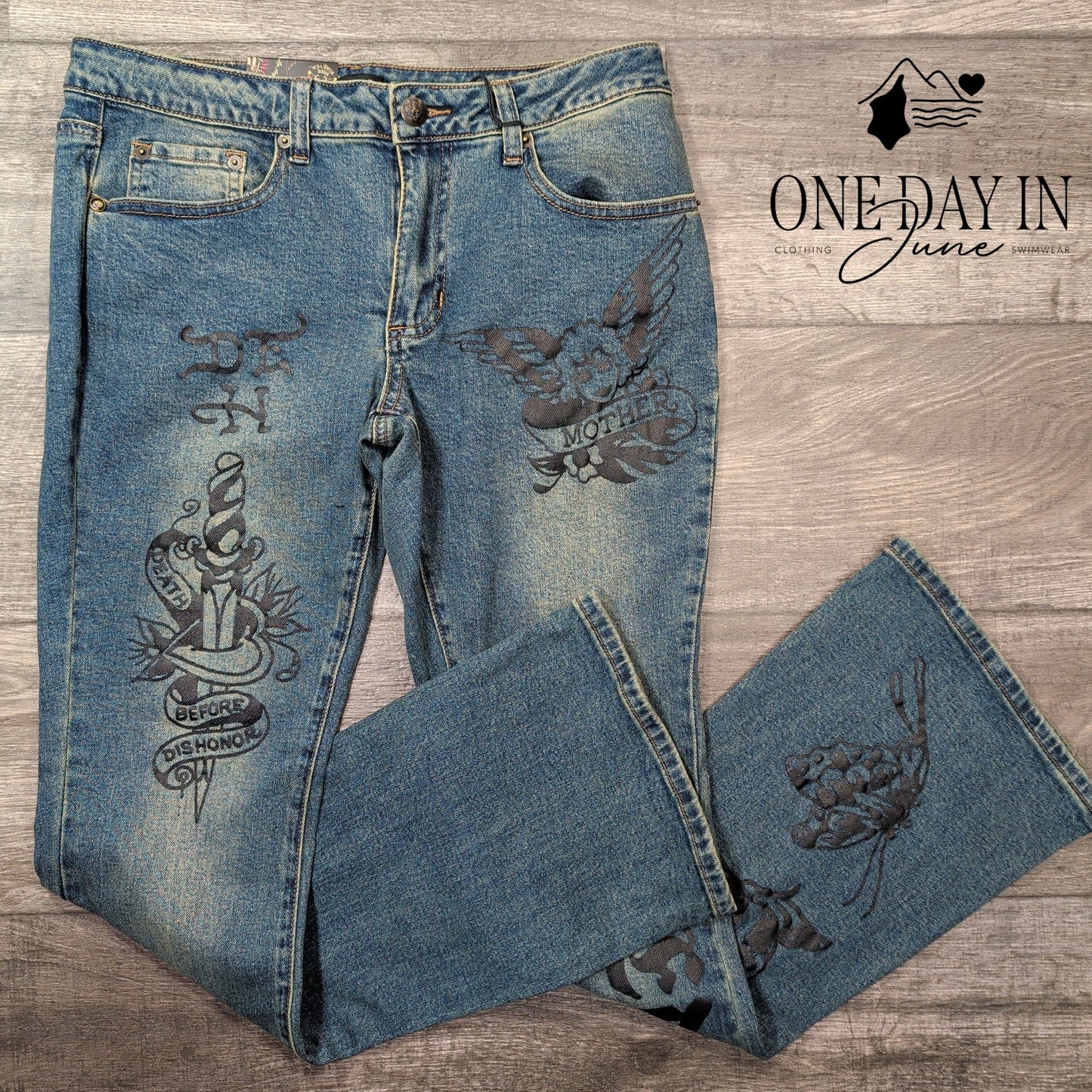 Ed Hardy Low Rise Boot Jeans Size L