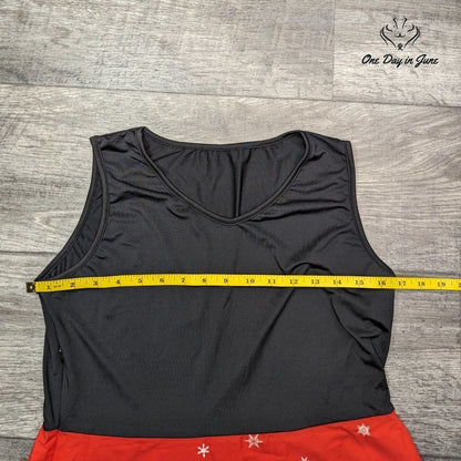 Amzbrly Sleeveless Santa Print Christmas Dress Size XL