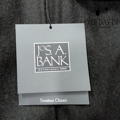 Jos. A. Bank Wool Tweed Car Coat Brown Quilted Lined Jacket NWT Size L