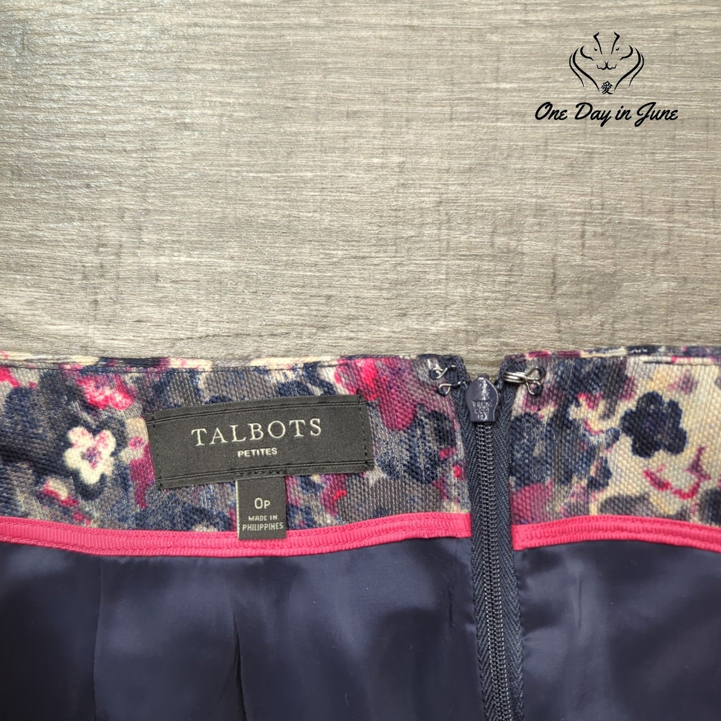 Talbots Petite Floral Lined Pencil Skirt Size 0P