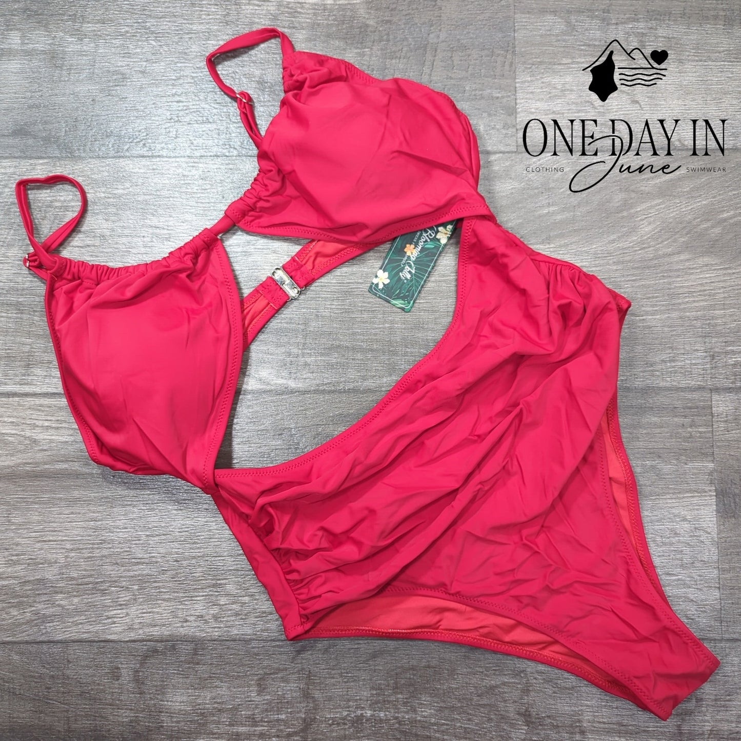 Blooming Jelly Cutout One Piece Swimsuit Size XL