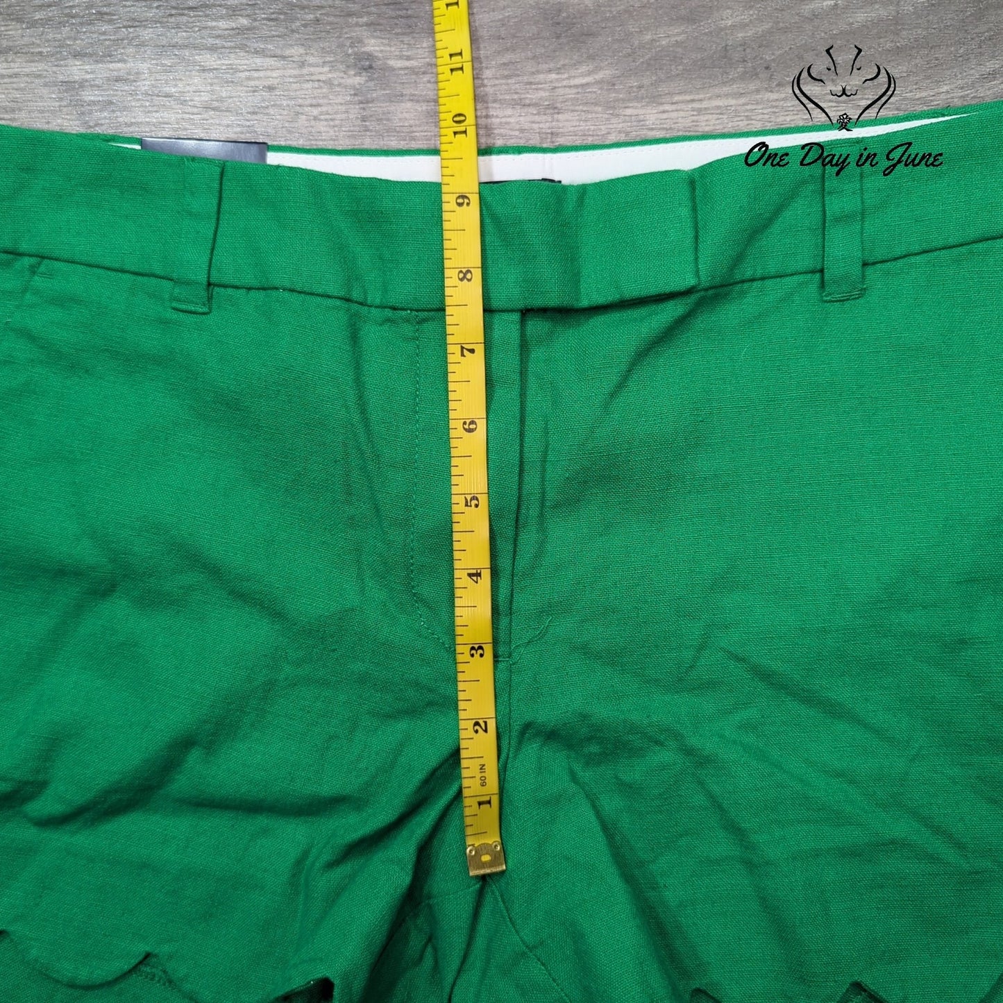 J. Crew Scallop Edge Flat Front Shorts Size 8