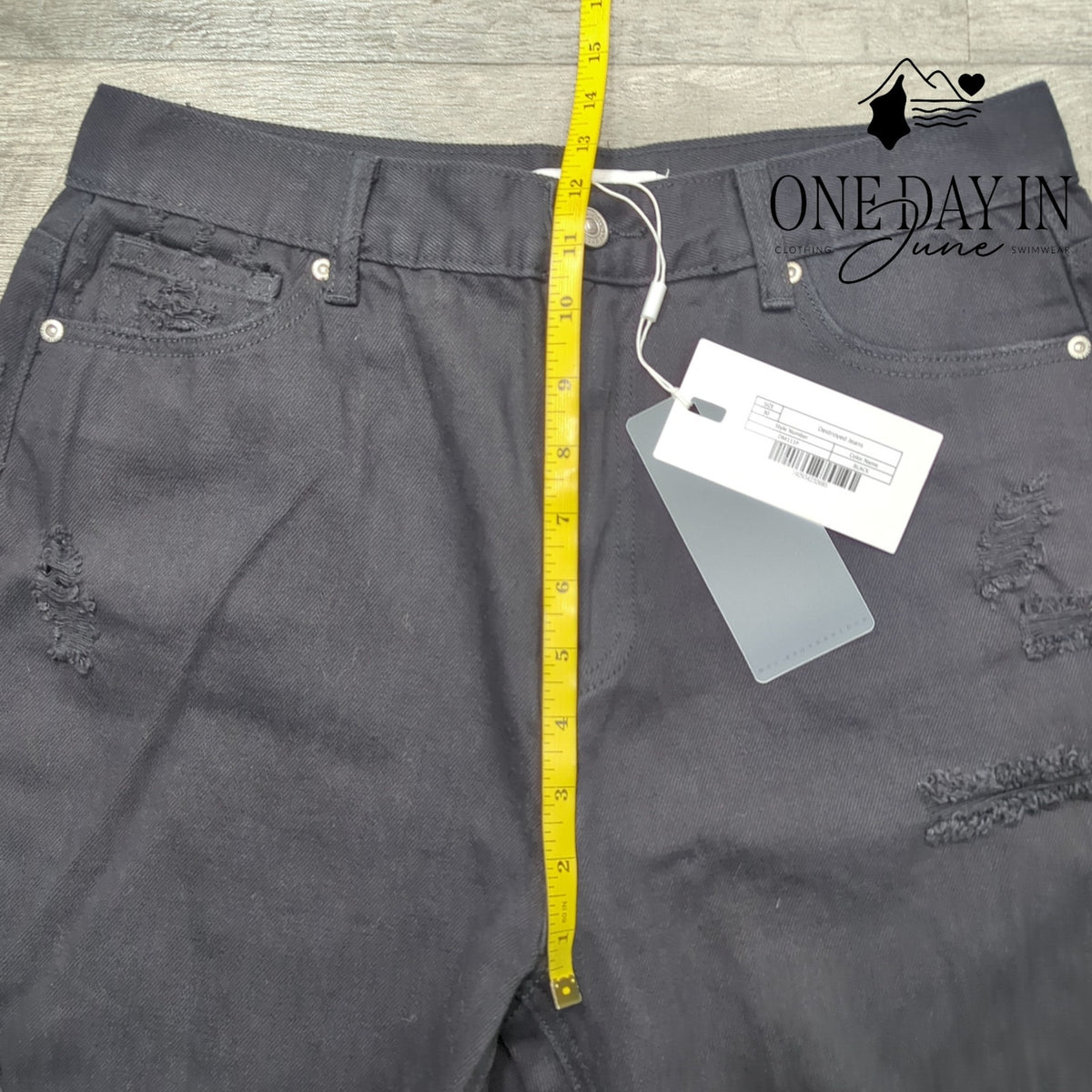 Endless Rose Destroyed Distressed Black Jeans NWT Size 30 (10)