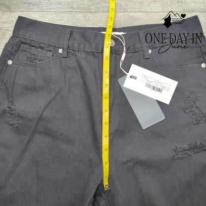 Endless Rose Destroyed Distressed Black Jeans NWT Size 30 (10)