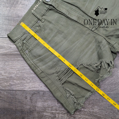 American Eagle Outfitters Highest Rise Distressed Mom Shorts Size 8