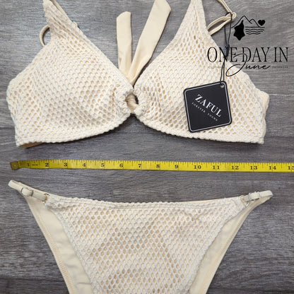 Zaful Ring Tie Back Bikini Swimsuit Size M