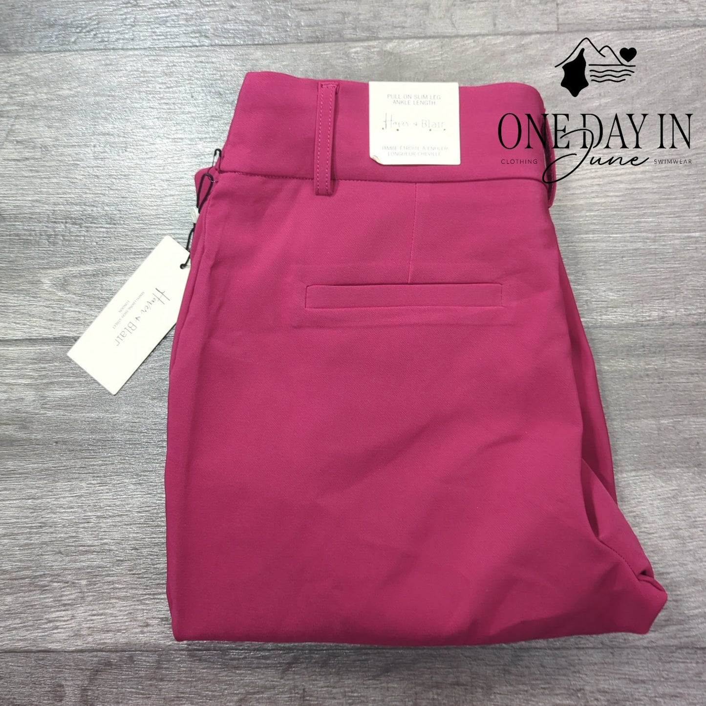 Haver & Blair Pull On Slim Leg Ankle Length Pants Size L