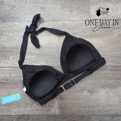 Yonique Halter Molded Cup Bikini Top Size S