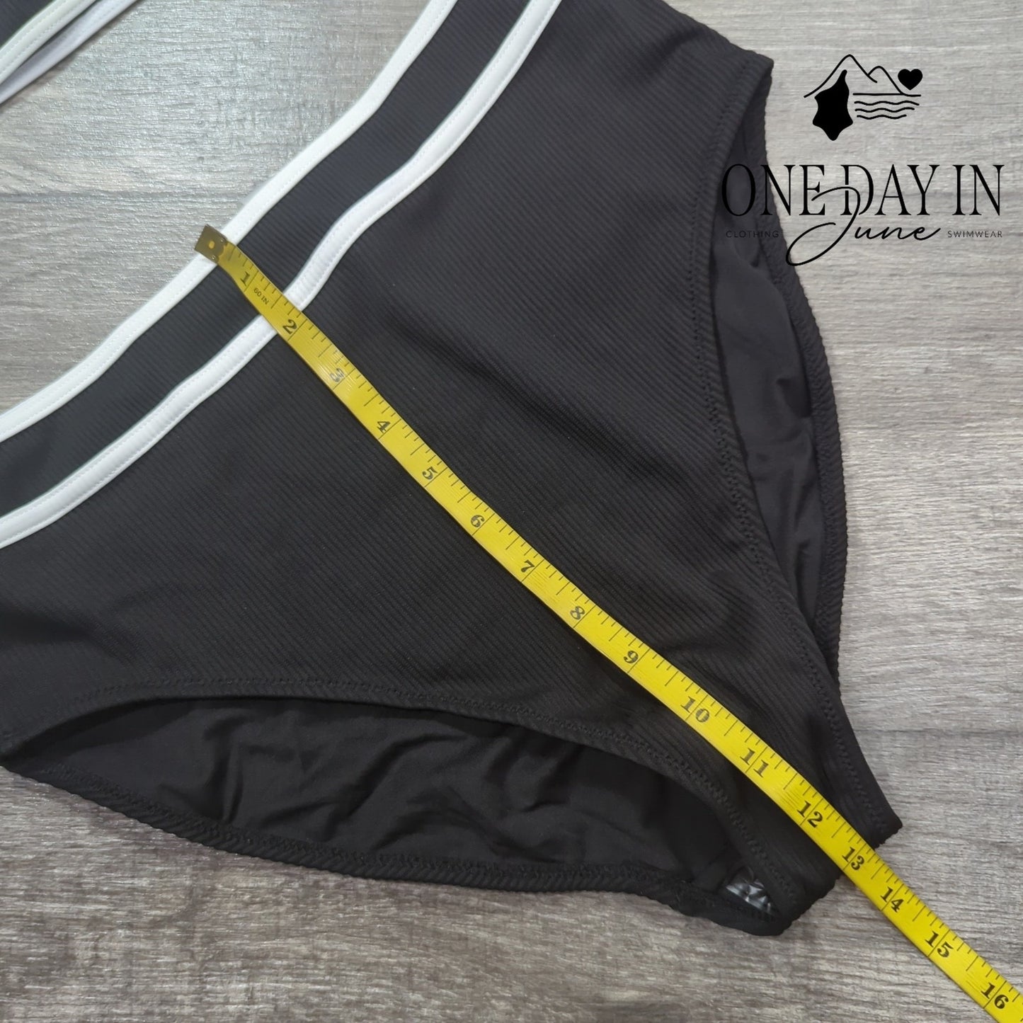Blooming Jelly Ribbed High Waist Crop Bikini Swimsuit Size L