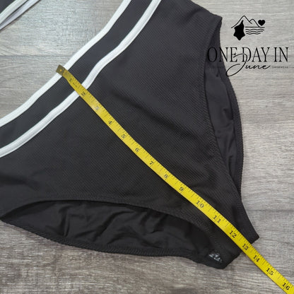 Blooming Jelly Ribbed High Waist Crop Bikini Swimsuit Size L