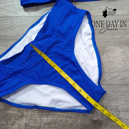 CharmLeaks Lace Up Back Bikini Swimsuit Size S