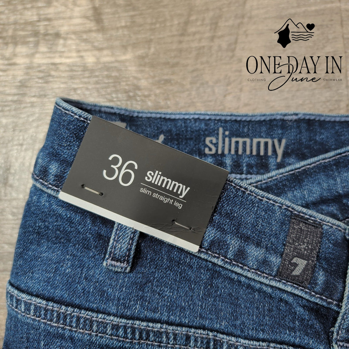 7 For All Mankind Slimmy Slim Straight Leg Jeans Blue NWT Size 36X33