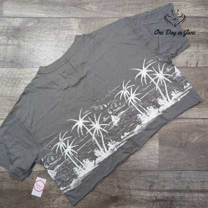 Flirtitude Crop Short Sleeve Tee Shirt Size XXL