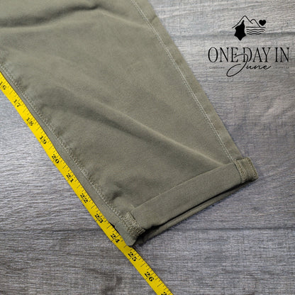 AG Adriano Goldschmied The Caden Tailored Trouser Pants Olive Green NWT Size 4