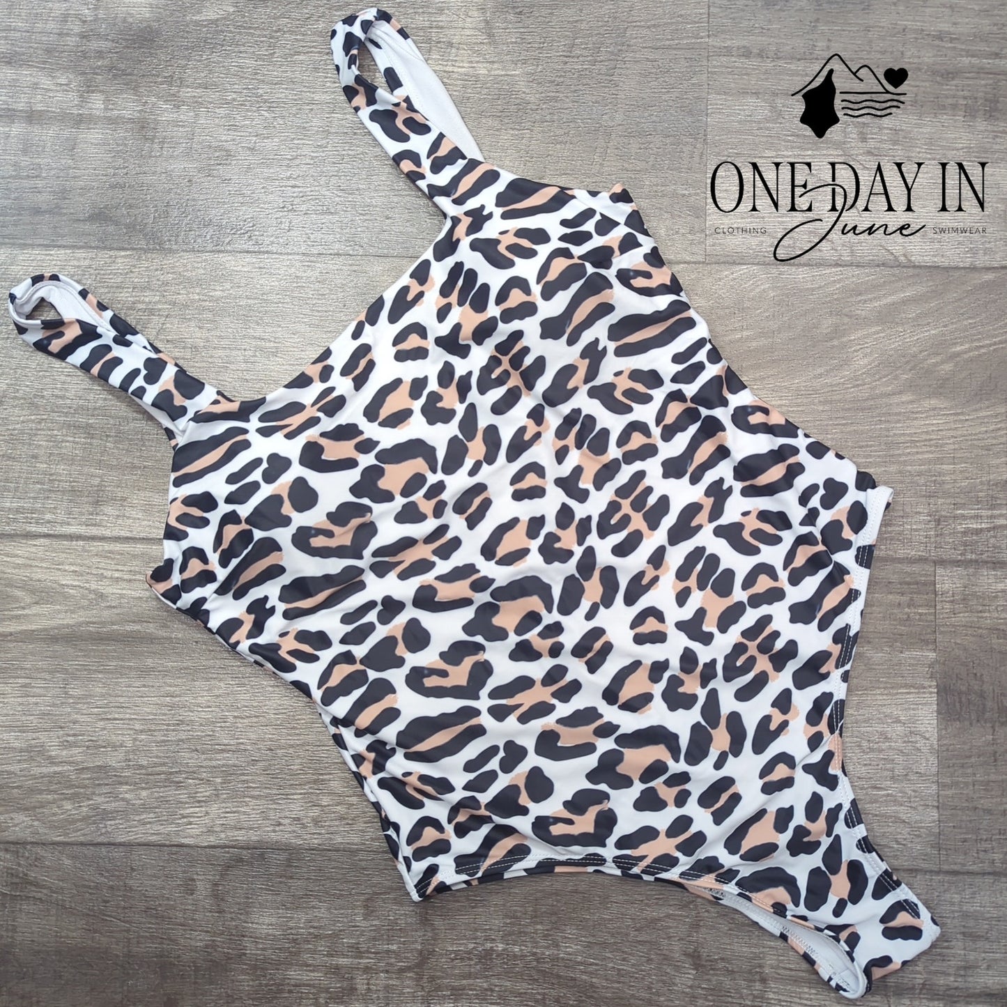Prettygarden Leopard Cheeky One Piece Swimsuit Size L