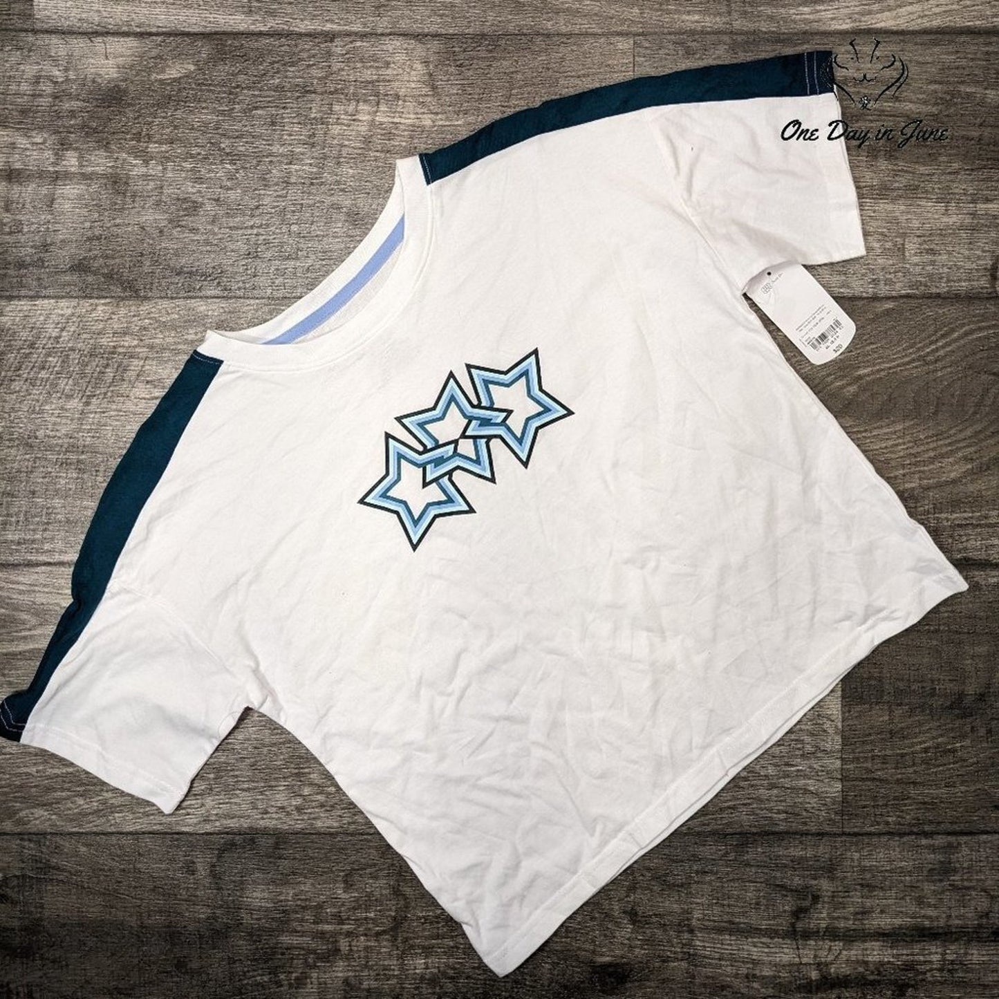 Xersion Round Neck Short Sleeve Graphic T-Shirt Top Size XL (18.5)