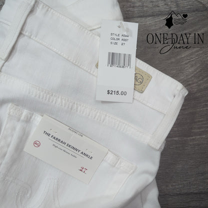 AG Adriano Goldschmied The Farrah Skinny Ankle Jeans Size 27 (4)