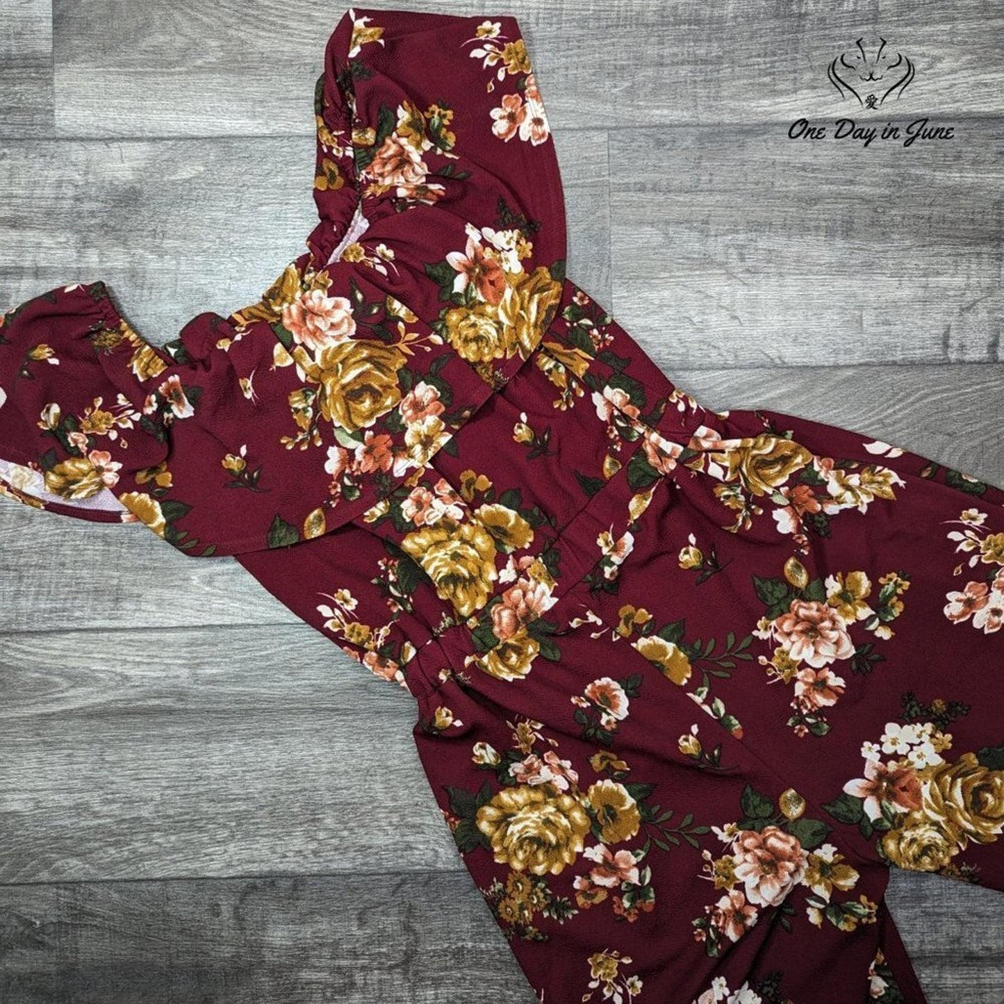 Altar'd State Off Shoulder Floral Jumpsuit Size M