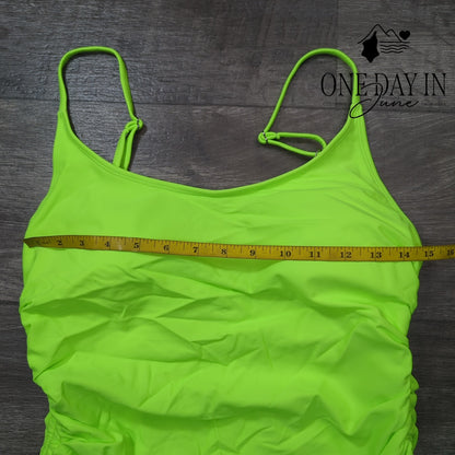 Charmo Ruched Drawstring One Piece Swimsuit Size XL
