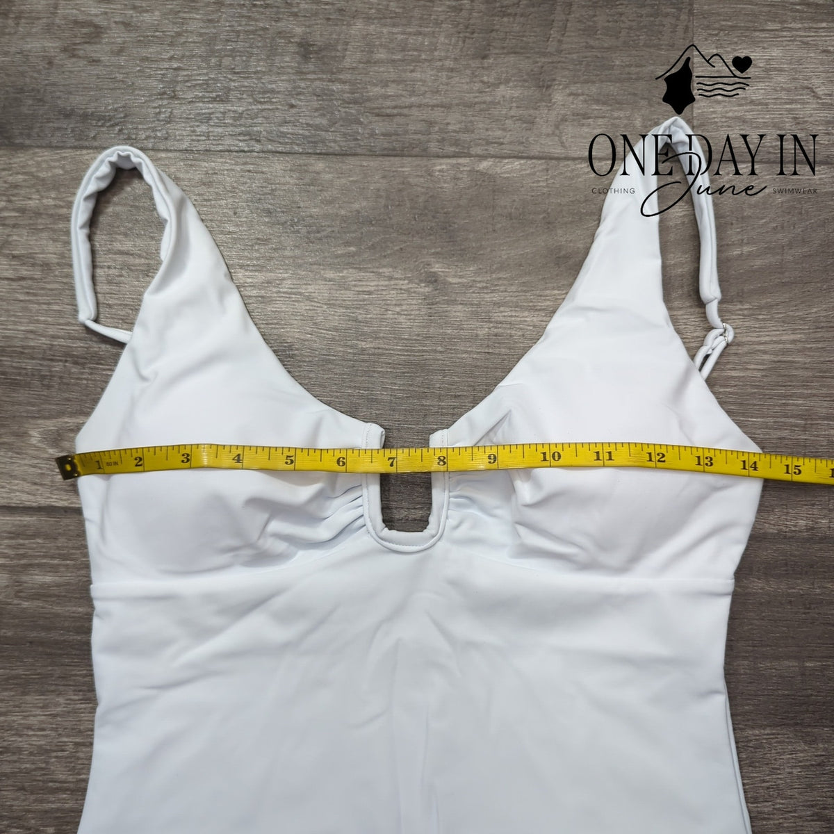 CharmLeaks U Wire One Piece Swimsuit White Plunge Neck High Cut Size S