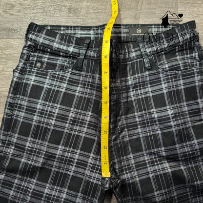 AG Adriano Goldschmied Farrah High Rise Skinny Jeans Black Plaid Size 2 (26)
