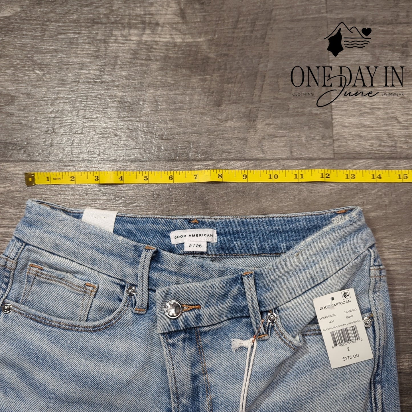 Good American Good Curve Skinny Crossover Jeans Light Wash NWT Size 2