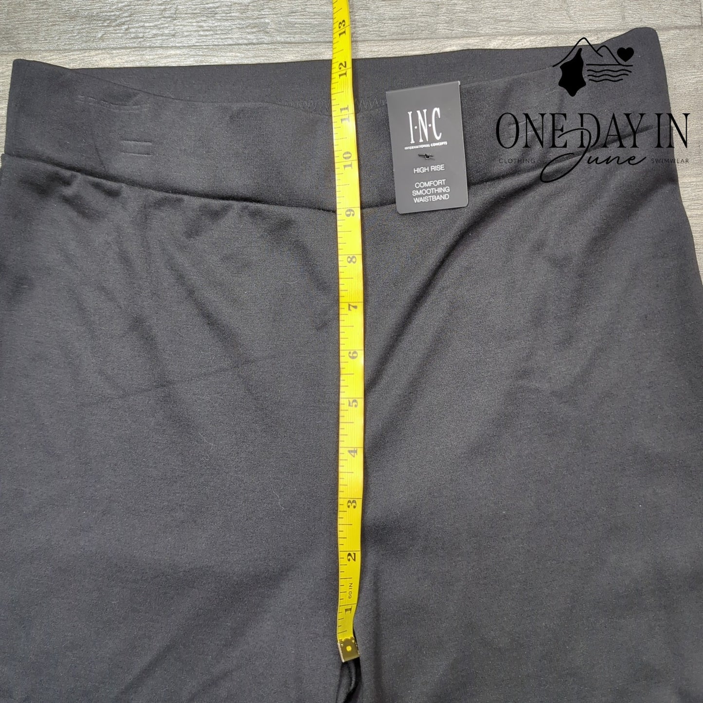 INC International Concepts High Rise Rose Accent Comfort Waist Leggings Size M