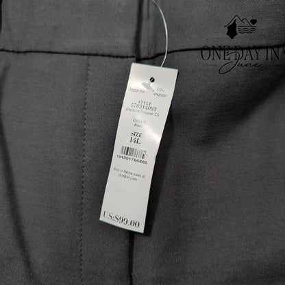 White House Black Market Elle Slim Trouser Pants Stretch Long NWT $99 Size 14L