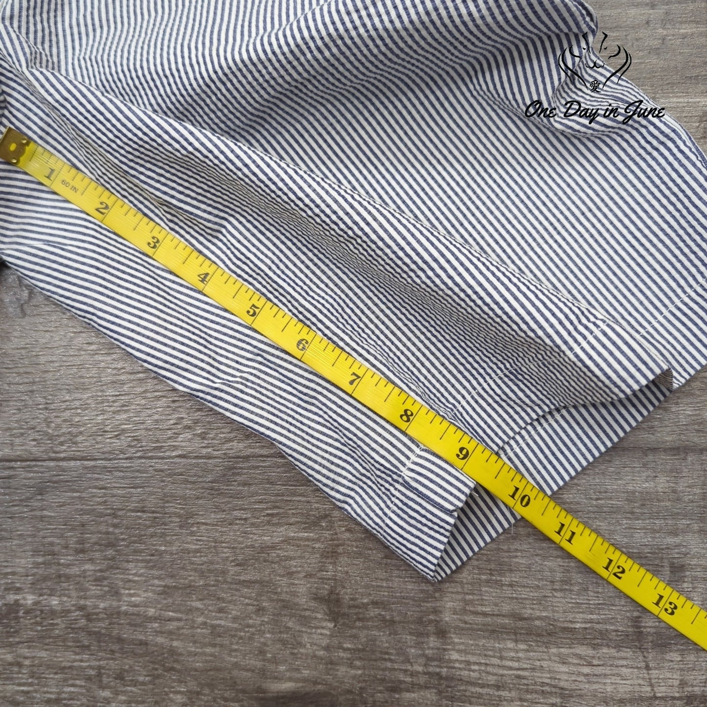 Talbots Petite Striped Flat Front Shorts Size 4P
