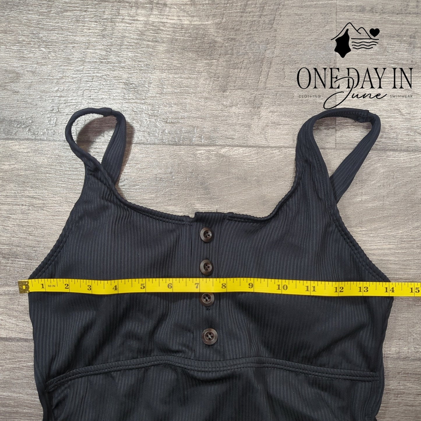 Daci Ribbed One Piece Swimsuit Size M