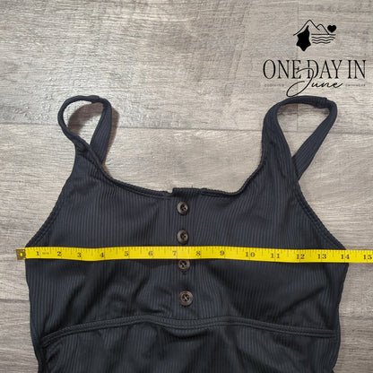 Daci Ribbed One Piece Swimsuit Size M