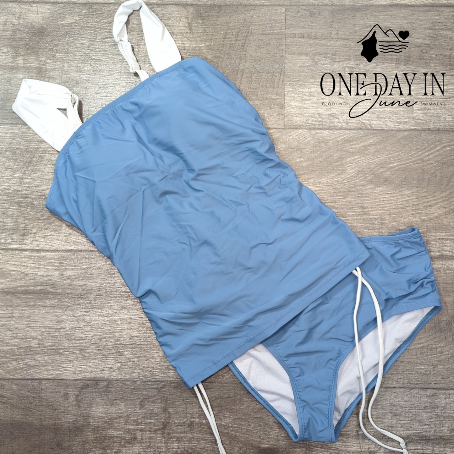 CharmLeaks Drawstring Tankini Swimsuit Size M