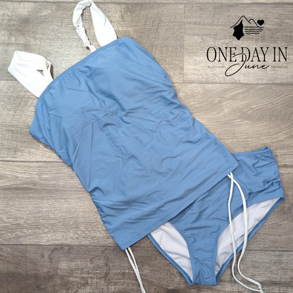 CharmLeaks Drawstring Tankini Swimsuit Size M