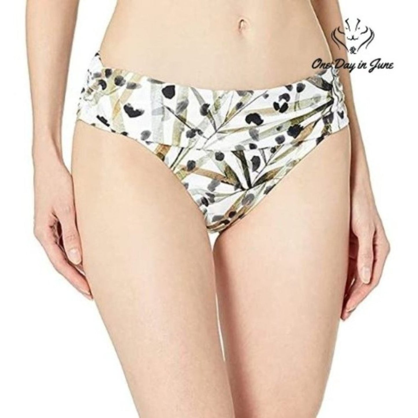 Kenneth Cole Shirred Band Hipster Bikini Bottom Size XL