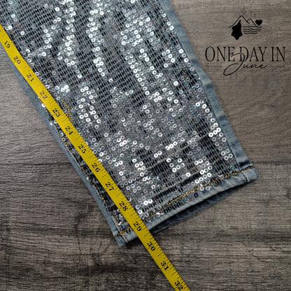 Cato Hi Rise Sequin Jeans Size 14