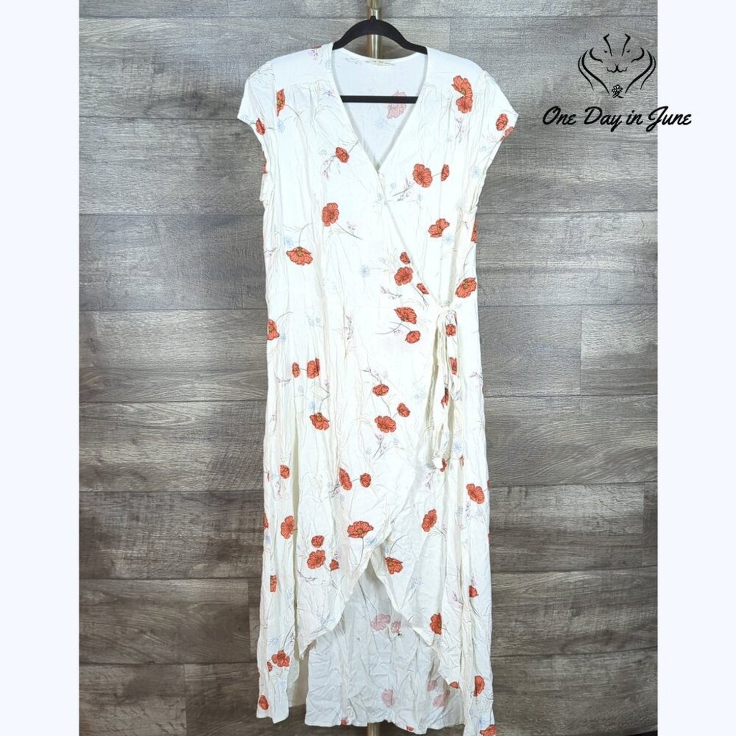 a.n.a Short Sleeve Tie Summer Dress Size L