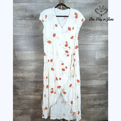 a.n.a Short Sleeve Tie Summer Dress Size L