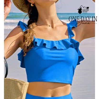 Zaful Skirted Crop Bikini Swimsuit Size L