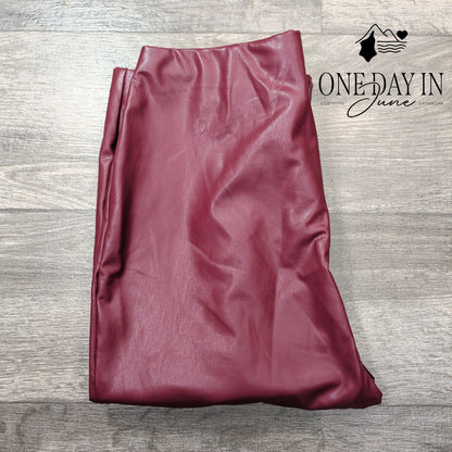 Express High Waist Pull On Faux Leather Ankle Pants Size L