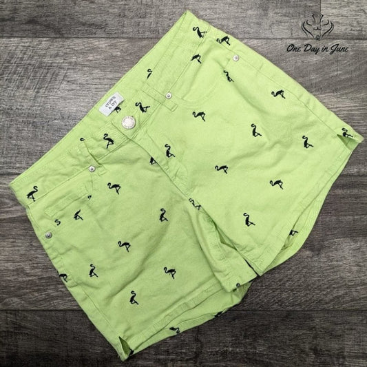 crown & ivy Flamingo Shorts Size 4