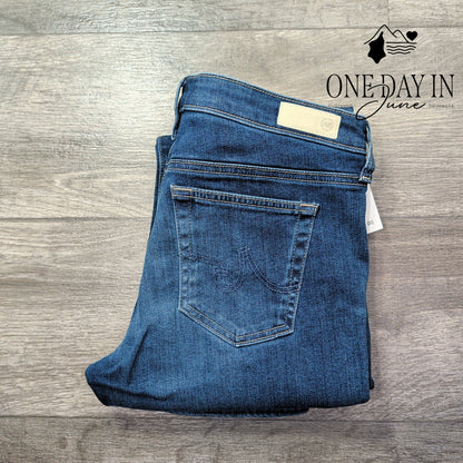 AG Adriano Goldschmied The Stilt Crop Cigarette Jeans Blue NWT $215 Size 4 (27)