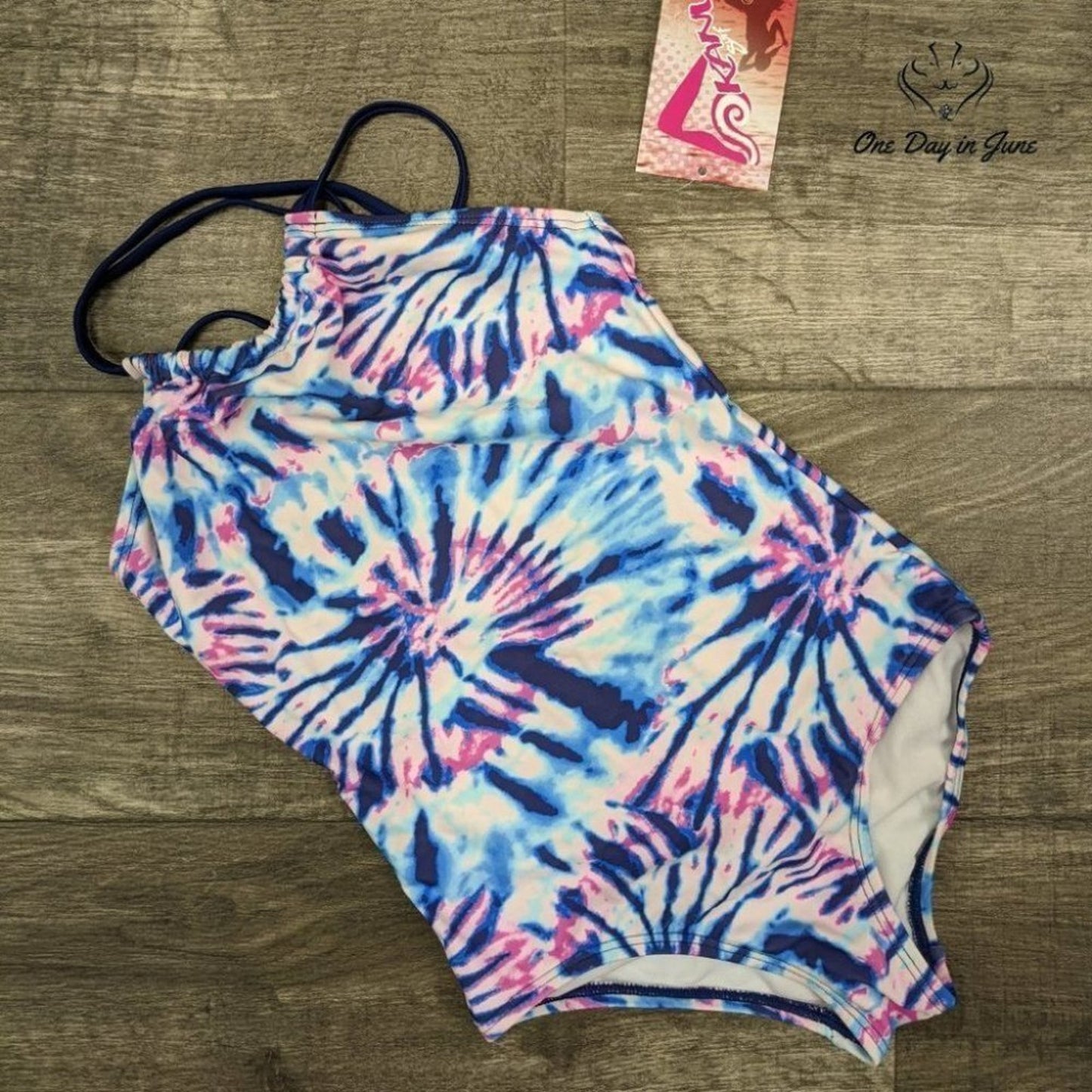 Kanu Surf Jasmine Beach Sport Halter One Piece Swimsuit Size 10