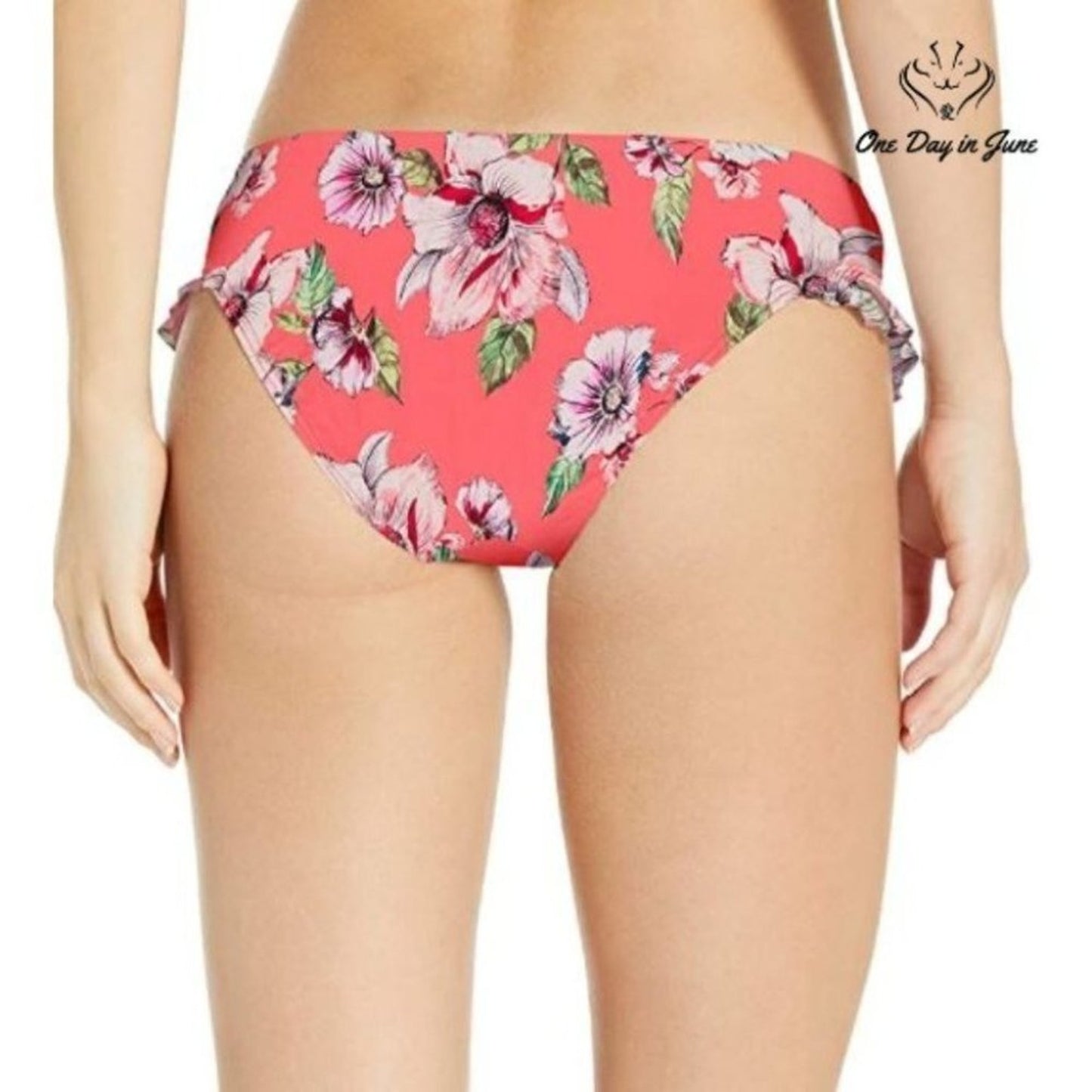 Vicious Young Babes Ruffled Full Coverage Bikini Bottom Swimsuit Size M