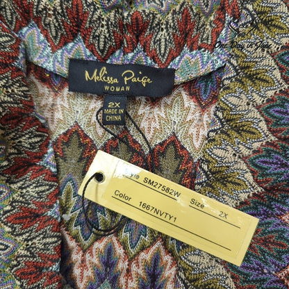 Melissa Paige Long Sleeve Top Size 2X