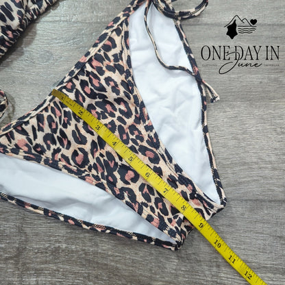 Suvimuga Adjustable Triangle Tie Side Bikini Swimsuit Size L