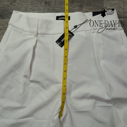 Express The Stylist Super High Rise Dress Pants White NWT Size 10 Short