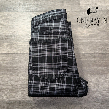 AG Adriano Goldschmied Jodi Crop High Rise Slim Flare Jean Plaid NWT $215 Size 2