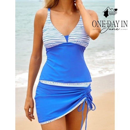 Rekita Skirted Tankini Swimsuit Size M