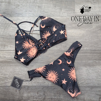 Zaful Lace Up Back Bikini Swimsuit Size S